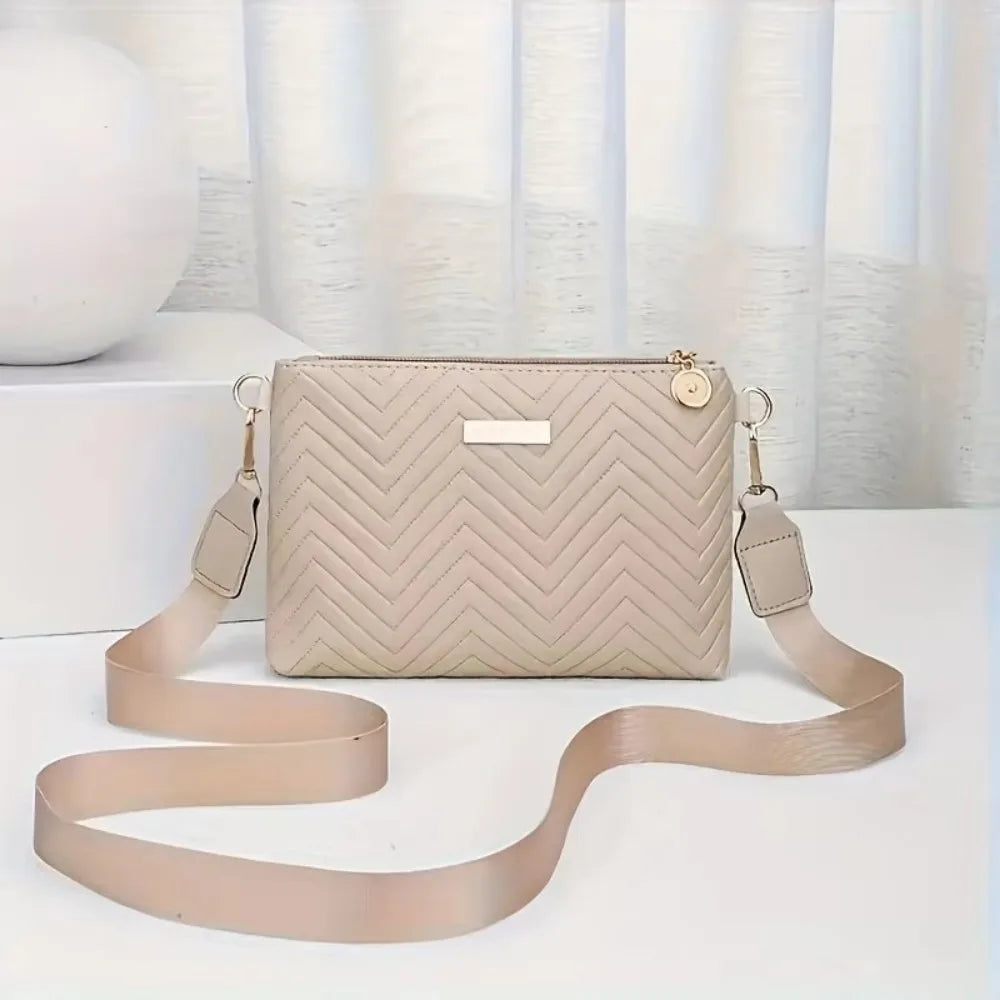 Violeta bella - Bolso Bandolera Acolchado con Cadena