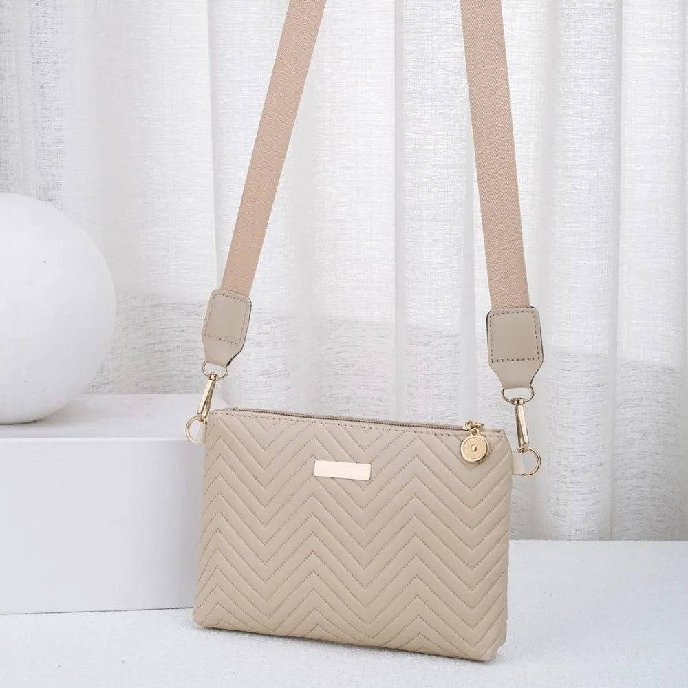 Violeta bella - Bolso Bandolera Acolchado con Cadena